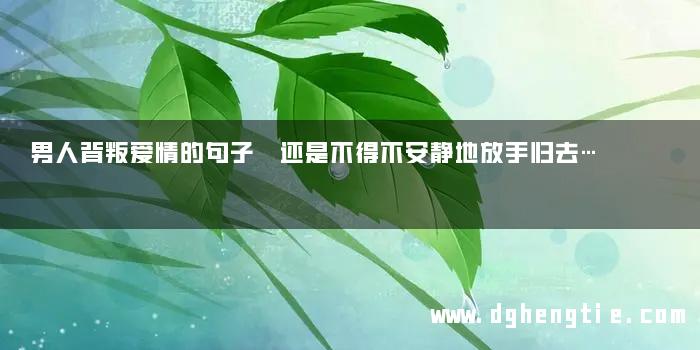 男人背叛爱情的句子 还是不得不安静地放手归去…